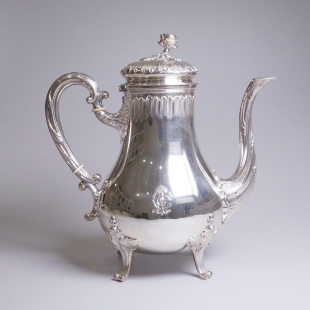 フランス 1880年代 シルバー 純銀製フランスコーヒーポット