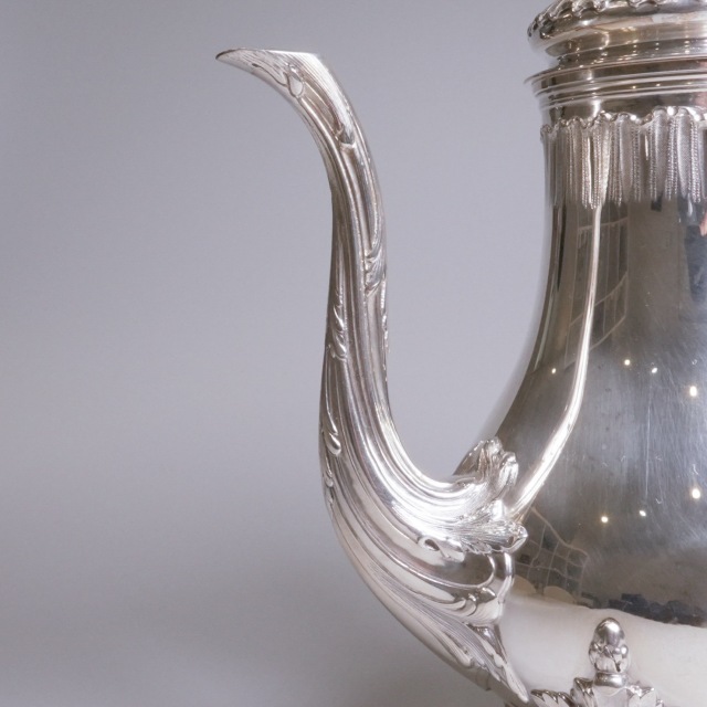 フランス 1880年代 シルバー 純銀製フランスコーヒーポット