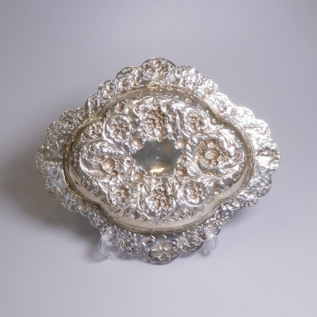 イギリス 1890年代 シルバー 純銀製ピアスバスケット ECJPTD0075