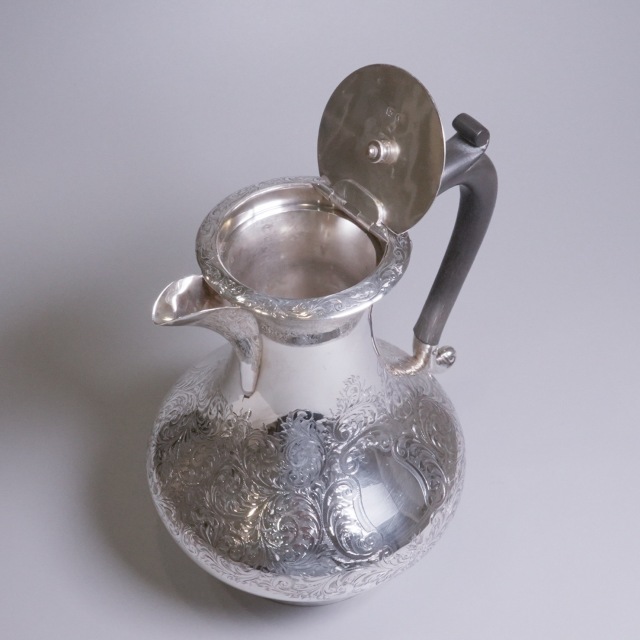 イギリス 1900年代 シルバー 純銀製花紋ティーサービス4点 ECJPTD0076