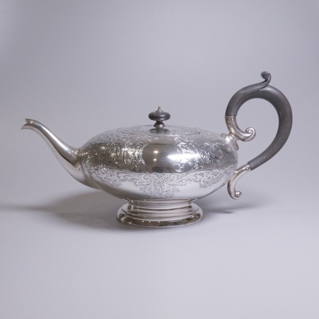 イギリス 1900年代 シルバー 純銀製花紋ティーサービス4点 ECJPTD0076