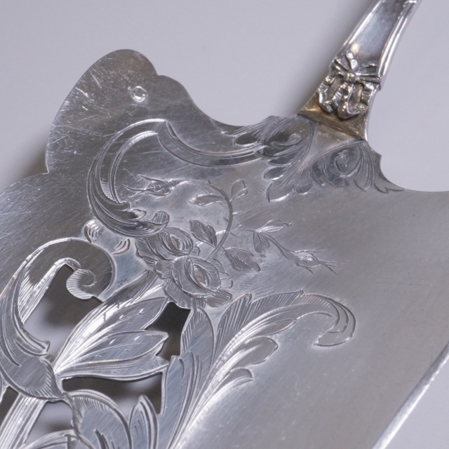 フランス 1800年代 シルバー 純銀製ケーキサーバー ECJPTD0078