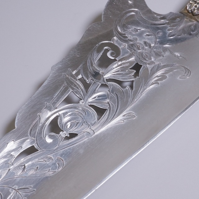 フランス 1800年代 シルバー 純銀製ケーキサーバー ECJPTD0078