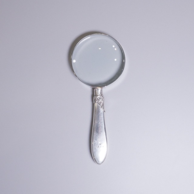 イギリス 1920年代 シルバー 純銀製ブルーエナメル細工ルーペ