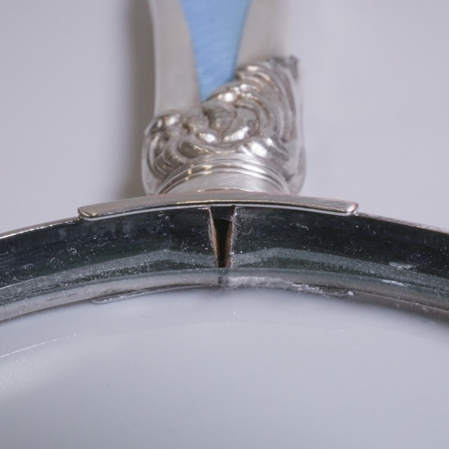 イギリス 1920年代 シルバー 純銀製ブルーエナメル細工ルーペ ECJPTD0079