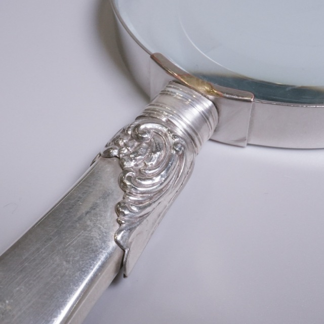 イギリス 1920年代 シルバー 純銀製ブルーエナメル細工ルーペ ECJPTD0079