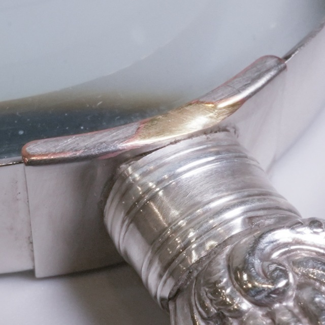 イギリス 1920年代 シルバー 純銀製ブルーエナメル細工ルーペ