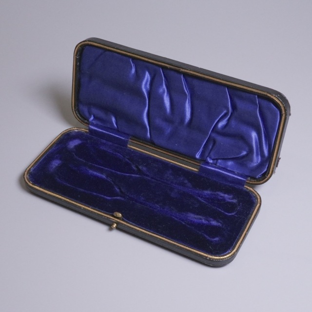 イギリス 1900年代 シルバー 純銀製バターナイフ2本セット（箱入） ECJPTD0080