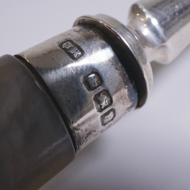 イギリス 1890年代 シルバー 純銀製白蝶貝デザートセット ECJPTD0082