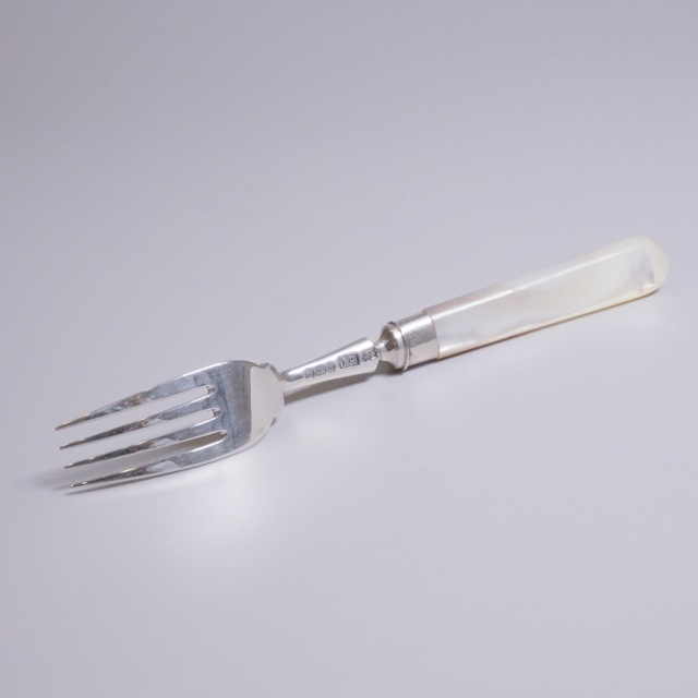 イギリス 1890年代 シルバー 純銀製白蝶貝デザートセット ECJPTD0082