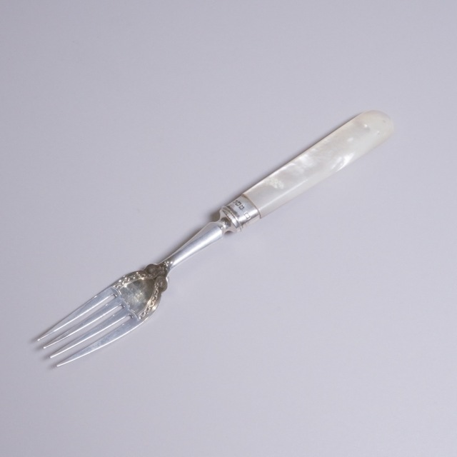 イギリス 1890年代 シルバー 純銀製白蝶貝デザートセット