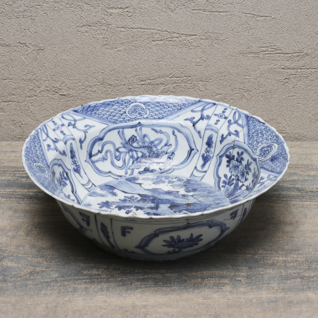 中国 磁器 古染芙蓉手輪花鉢 ECJPYT0003