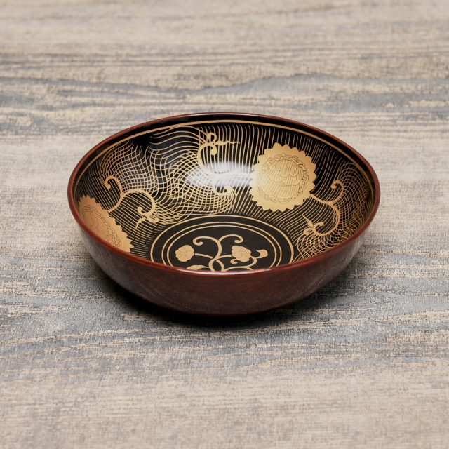ウッド ラッカー 金ラン手蒔絵小鉢 ECJPYT0014