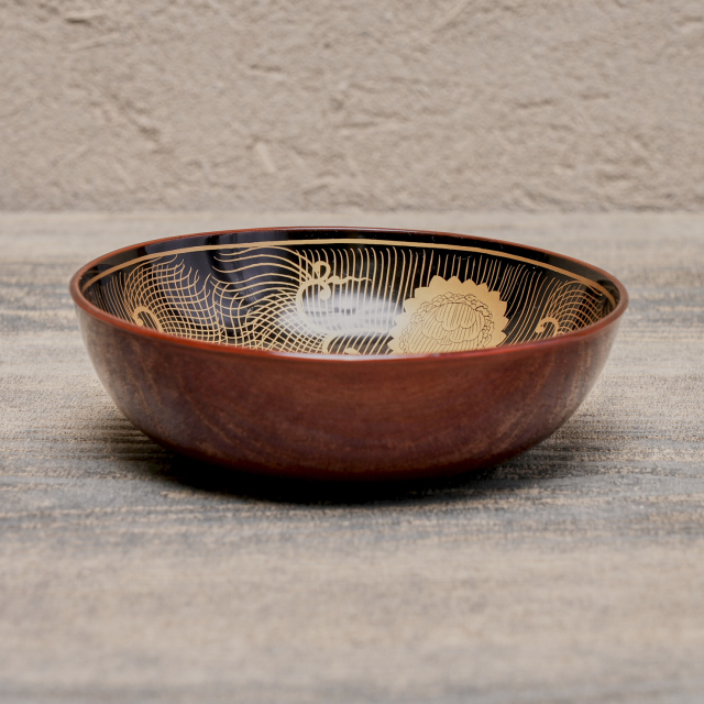 ウッド ラッカー 金ラン手蒔絵小鉢 ECJPYT0014