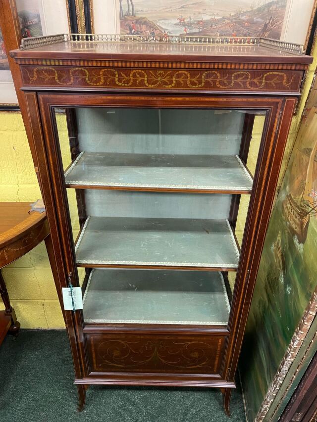 イギリス 1900年代 マホガニー ガラスキャビネット