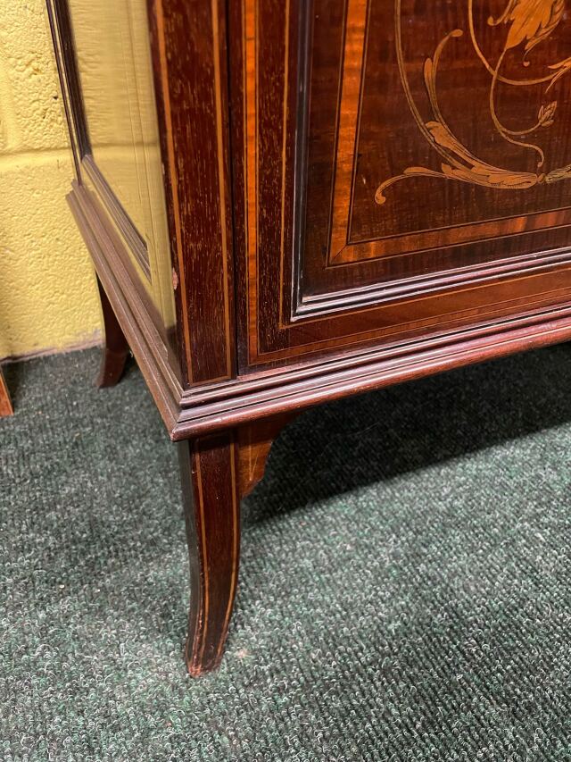 イギリス 1900年代 マホガニー ガラスキャビネット