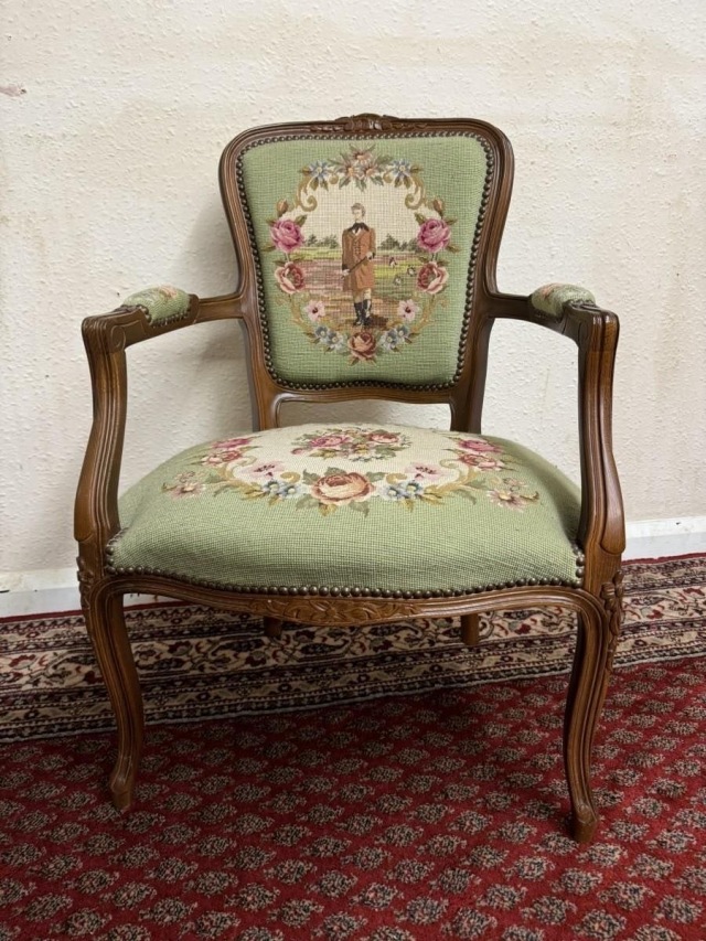 フランス 1950年代 オーク フレンチニードルポイントチェア