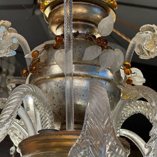 イタリア 1900年代 ガラス シャンデリア