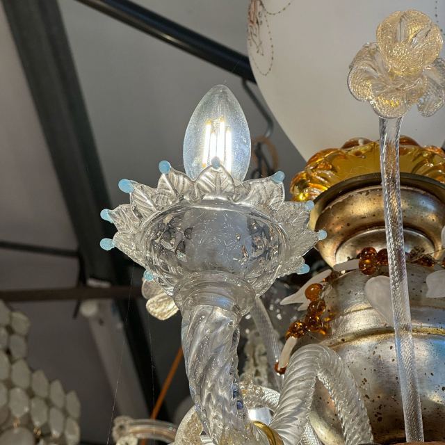 イタリア 1900年代 ガラス シャンデリア