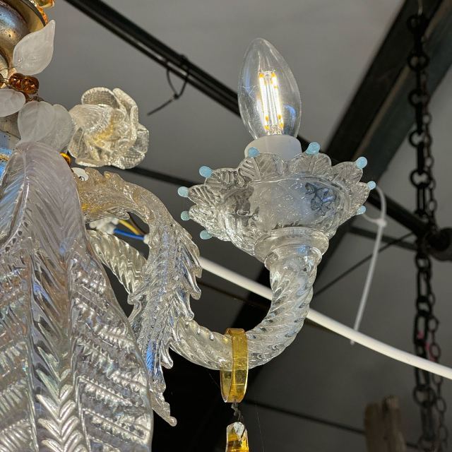 イタリア 1900年代 ガラス シャンデリア