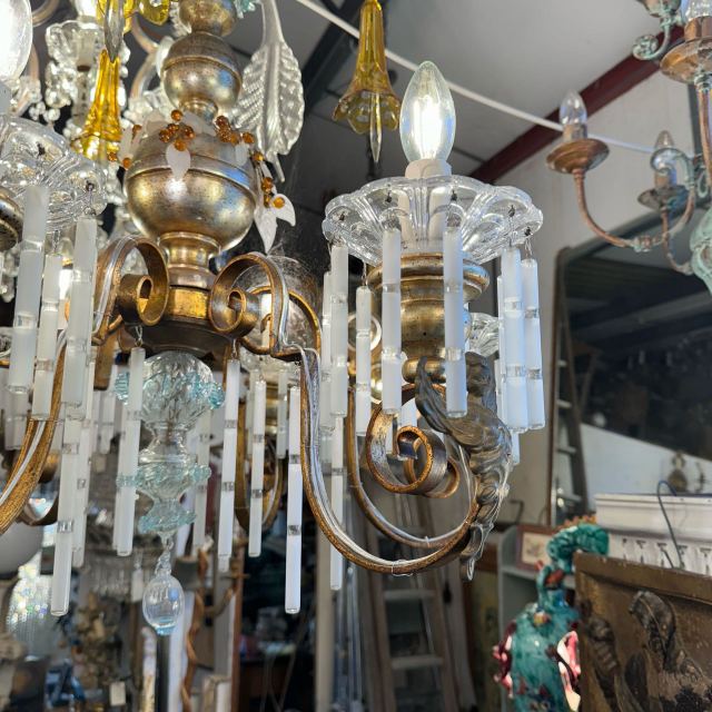 イタリア 1900年代 ガラス シャンデリア