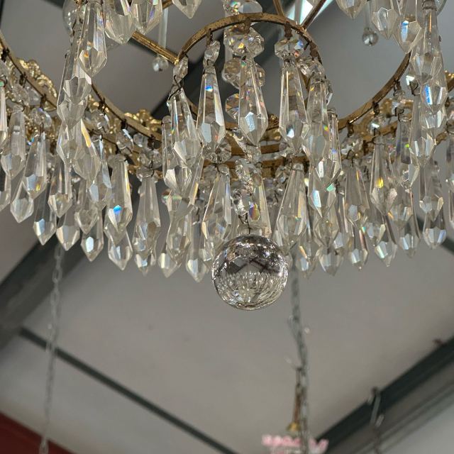 イタリア 1960年代 ガラス シャンデリア