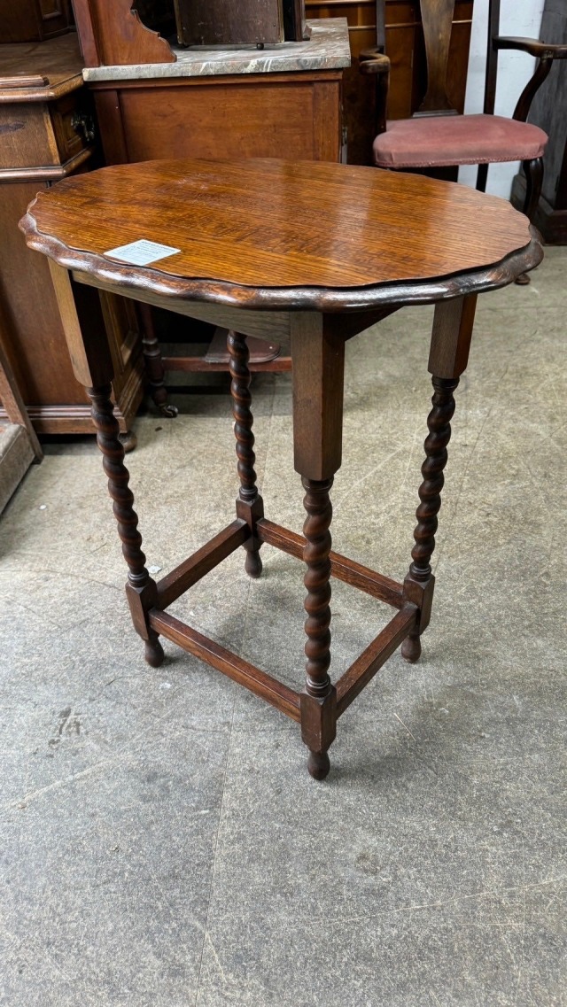 イギリス 1910年代 オーク タイルトップテーブル