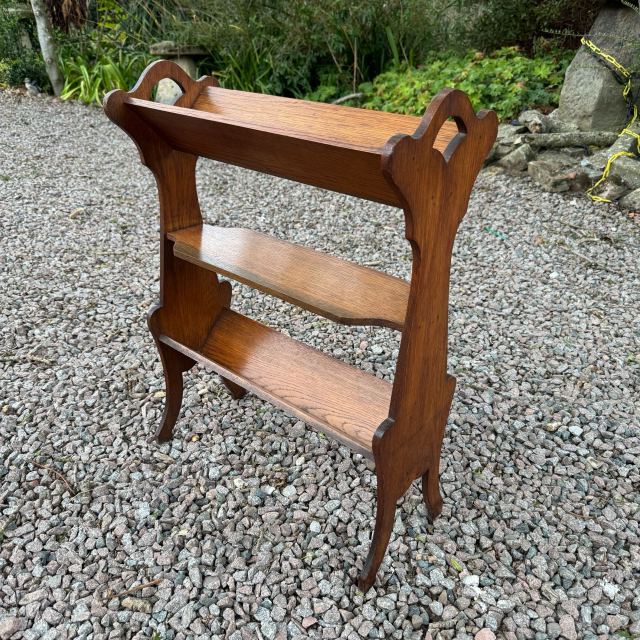 イギリス 1900年代 オーク 真鍮 マガジンラック