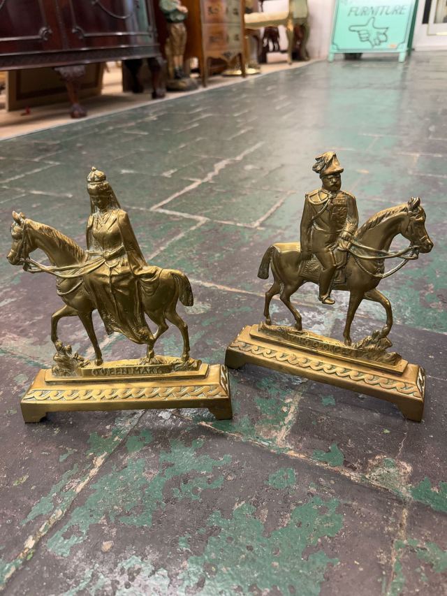 イギリス 1880年代 ブラス ペアドアストッパー