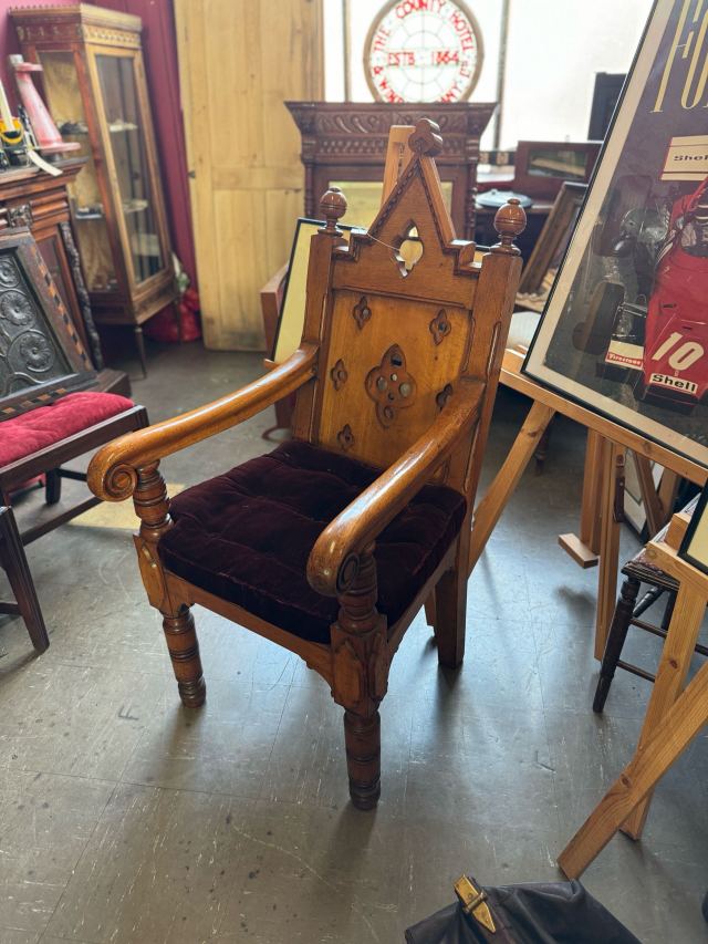 イギリス 1960年代 マホガニー レザー オフィスチェア