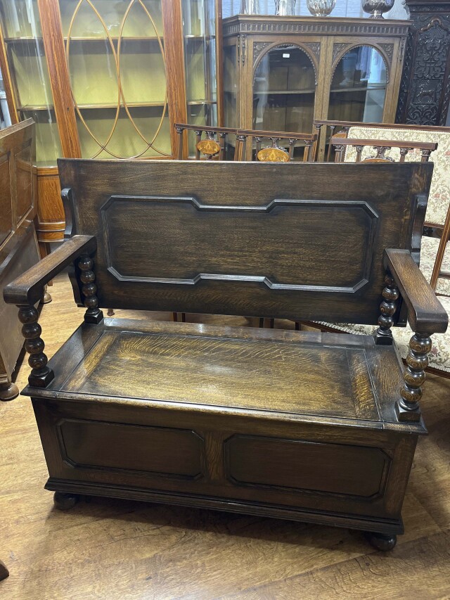 イギリス 1930年代 オーク モンクスベンチ EC-05695