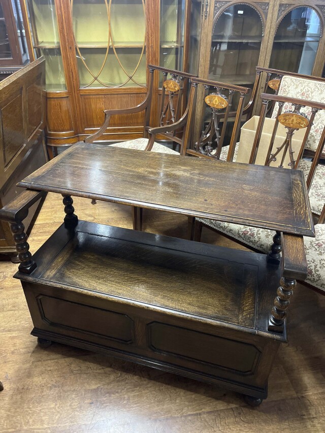 イギリス 1930年代 オーク モンクスベンチ EC-05695