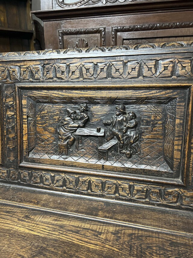 イギリス 1890年代 オーク モンクスベンチ EC-05676