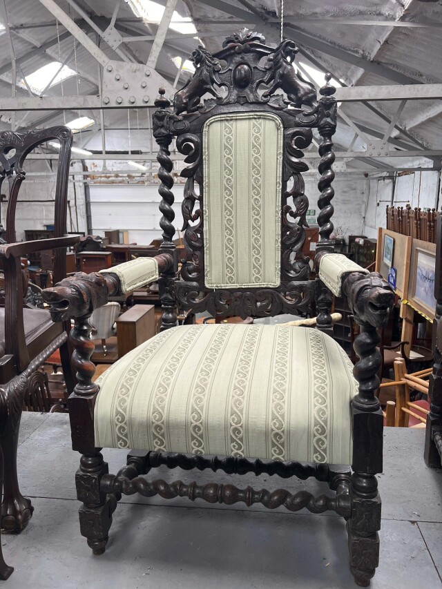 1930年代　英国アンティーク　オークチェア　◆状態良好・美品 イギリス 1890年代 オーク チェア EC-05553