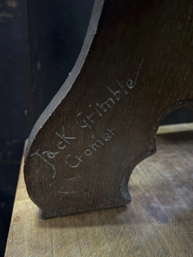 イギリス 1920年代 オーク ペアオブベンチ EC-05548