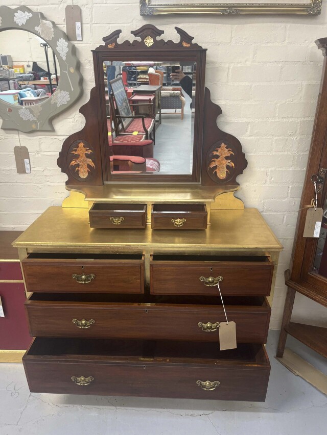 イギリス 1890年代 マホガニー ドレッサー EC-05430