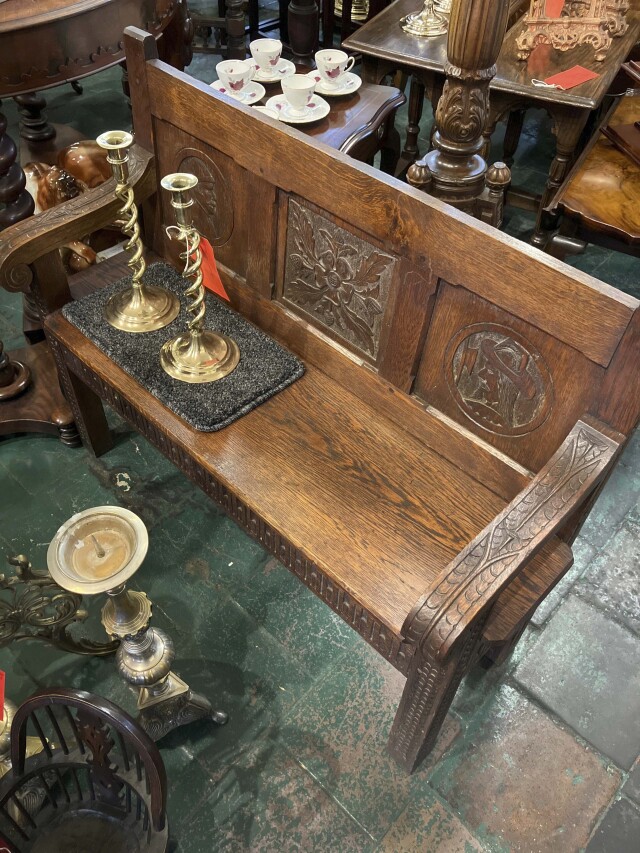 イギリス 1890年代 オーク ホールチェア EC-05288