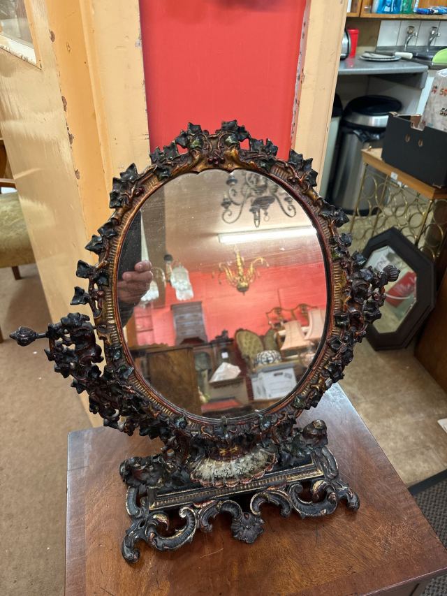 フランス 1930年代 キャストアイアン ドレッシングテーブル用ミラー ECUKSA0010