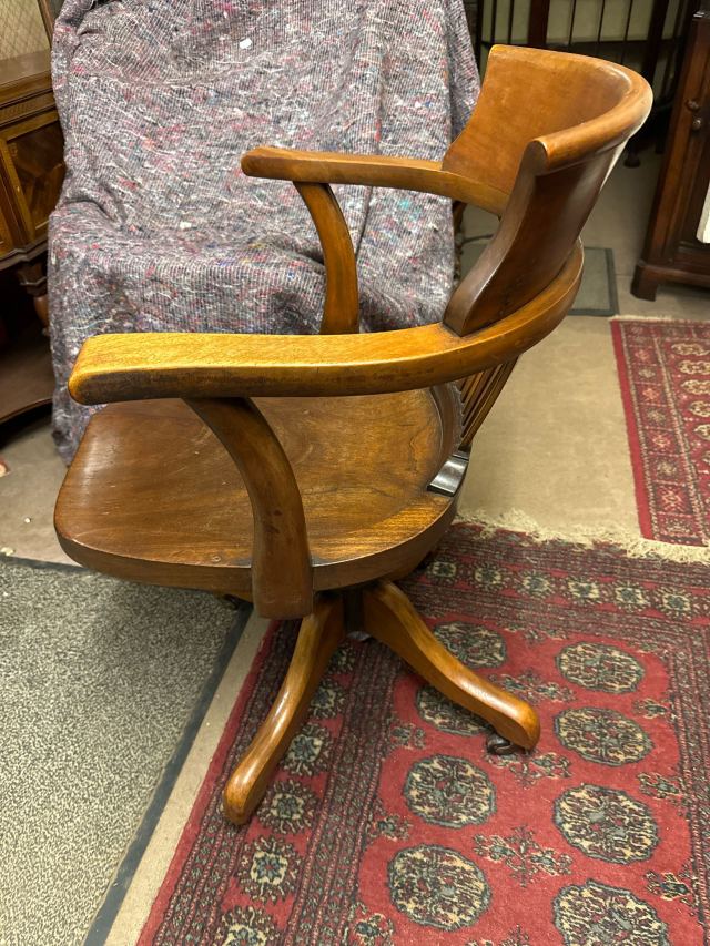 イギリス 1900年代 マホガニー オフィスチェア