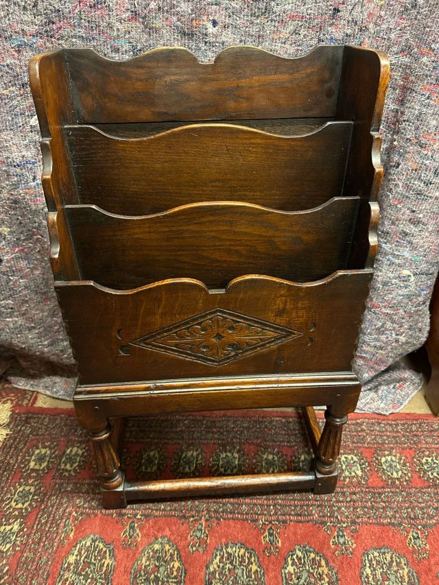 イギリス 1930年代 オーク マガジンラック