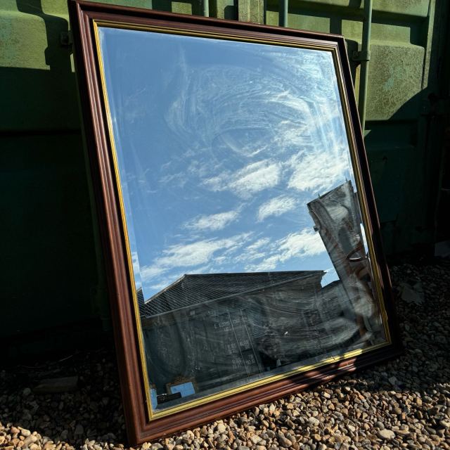 イギリス 1940年代 マホガニー ミラー