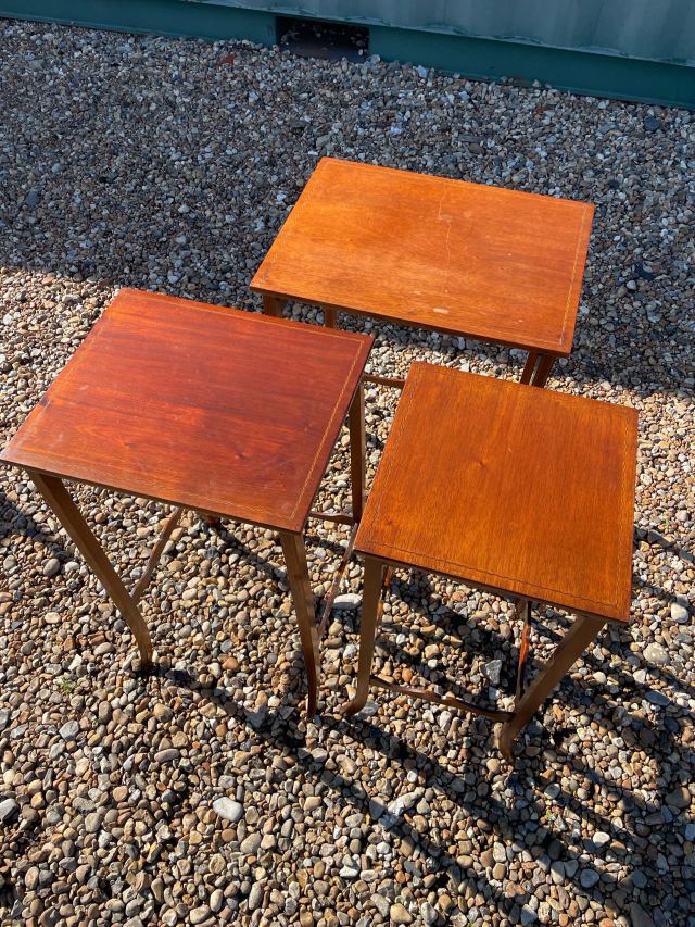 イギリス 1910年代 マホガニー ネストテーブル