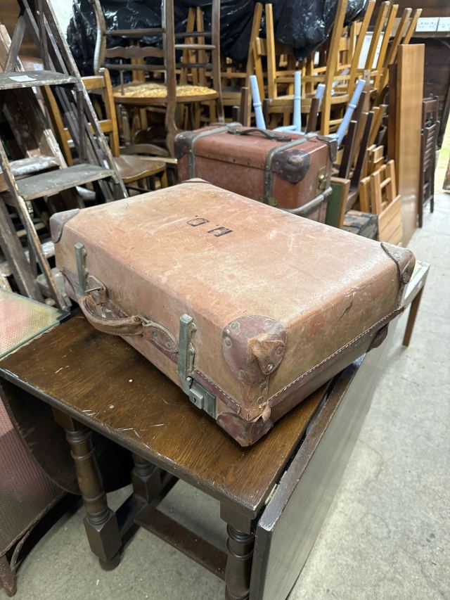 イギリス 1920年代 キャンバス トランク