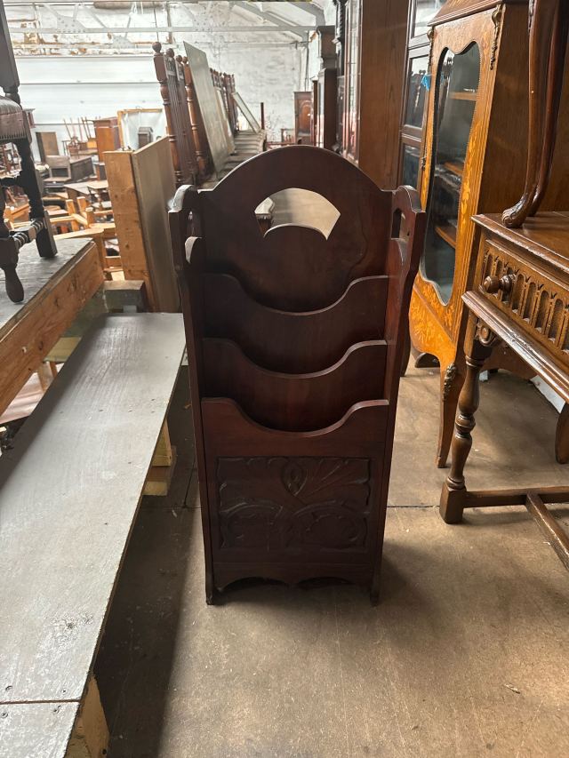 イギリス 1920年代 マホガニー マガジンラック