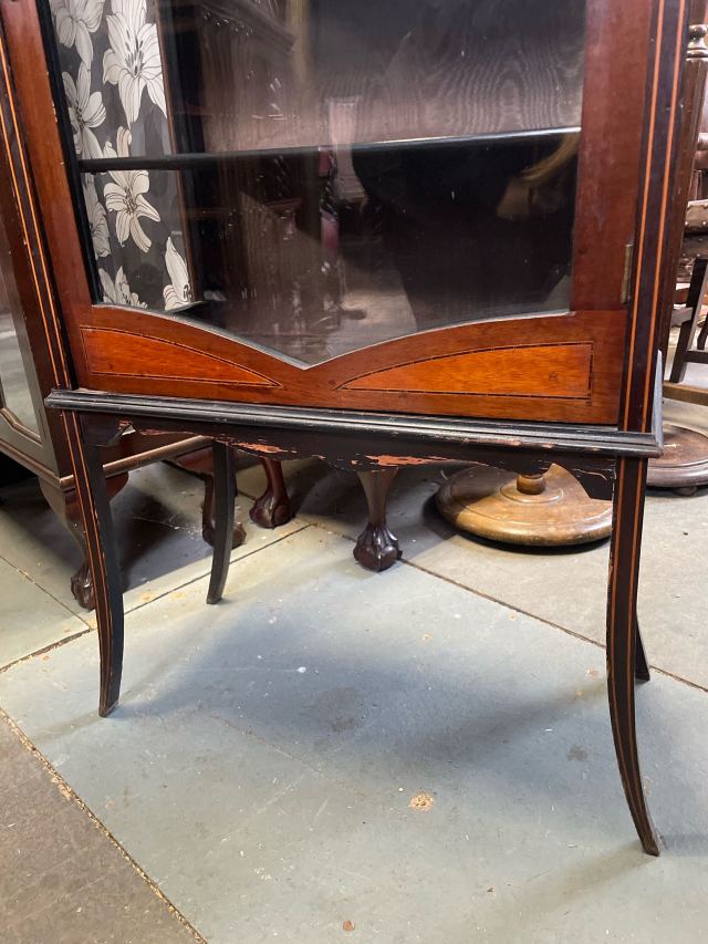 イギリスアンティーク　マホガニー ガラスキャビネット イギリス 1930年代 マホガニー ガラスキャビネット