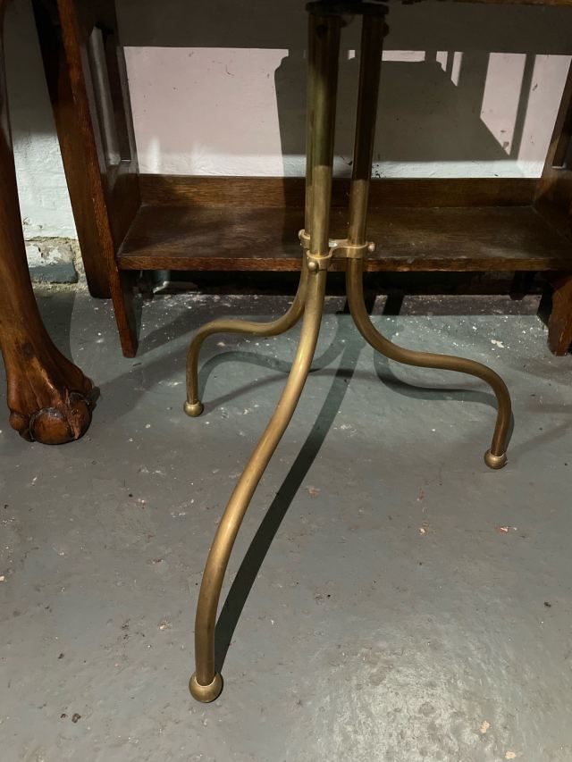 イギリス 1900年代 真鍮 オーク マガジンラック