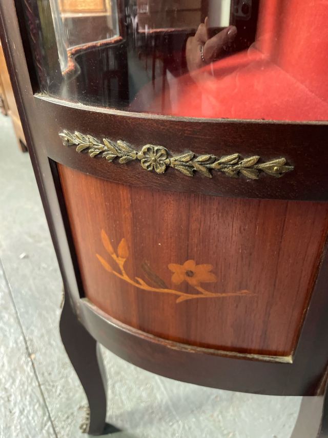 フランス 1930年代 マホガニー ガラスキャビネット