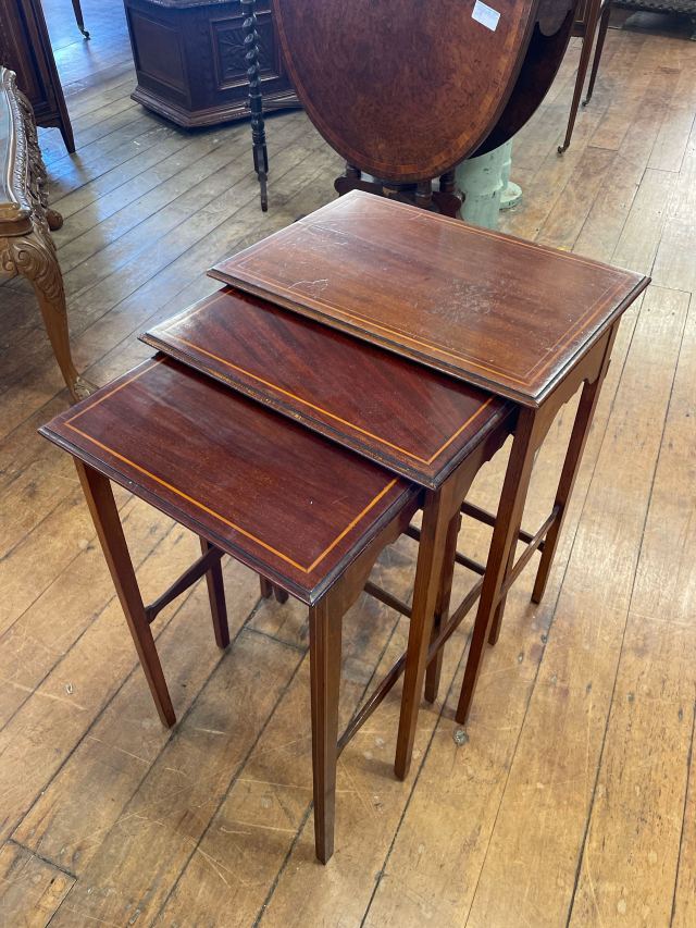 イギリス 1910年代 マホガニー ネストテーブル