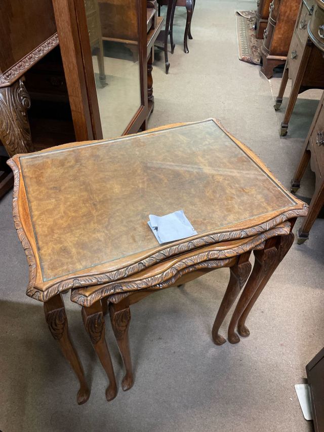 イギリス 1900年代 マホガニー トレイ付きテーブル