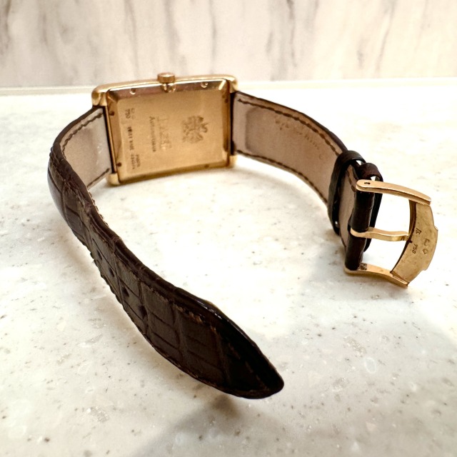 スイス PIAGET ピアジェ メンズ 腕時計 レクタングルアランシェンヌXL ピンクゴールド ECMC-0029